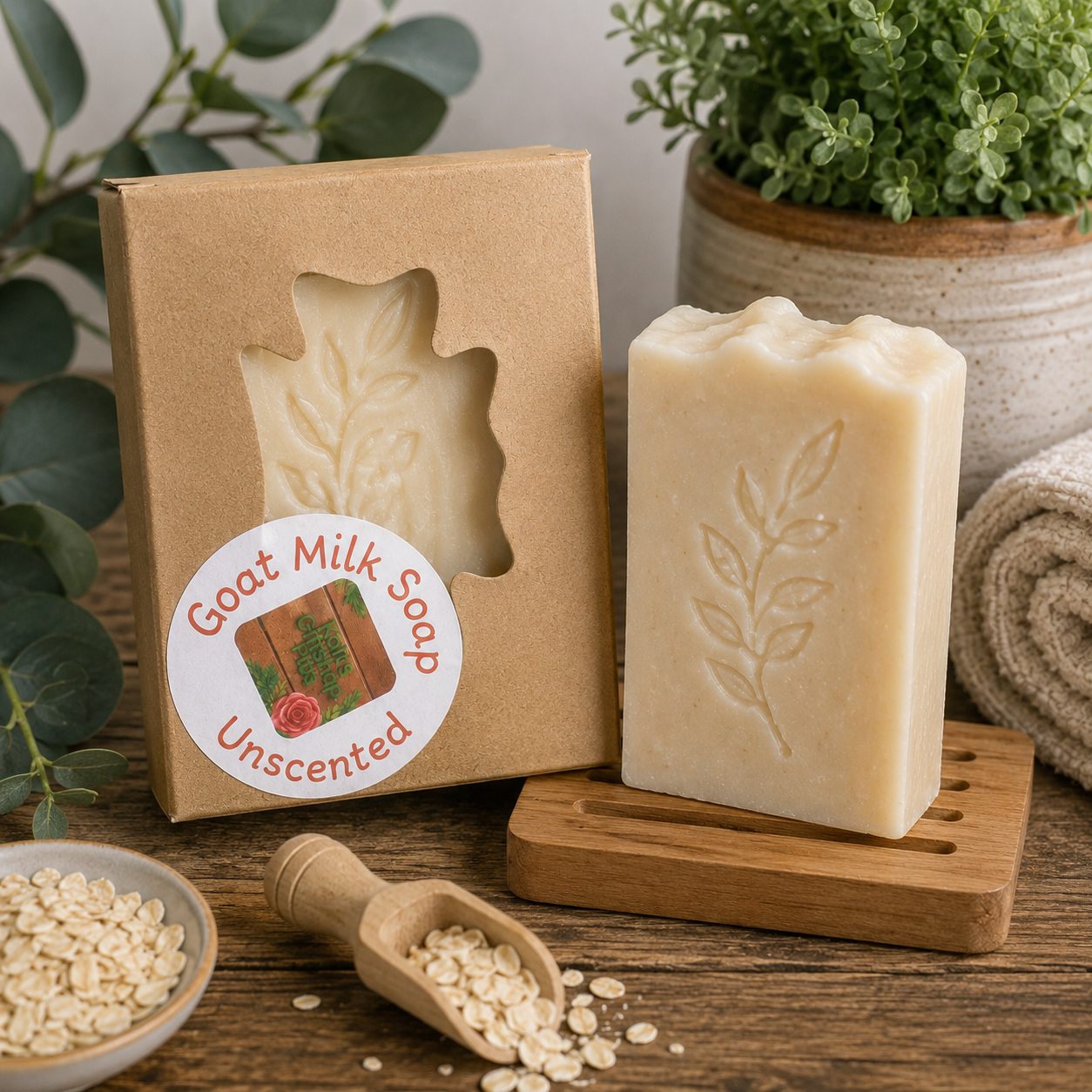 Unscented Goat Milk Soap | Handcrafted Fragrance-Free Soap