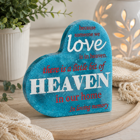 In Loving Memory Heart | Handmade Resin Memorial Keepsake
